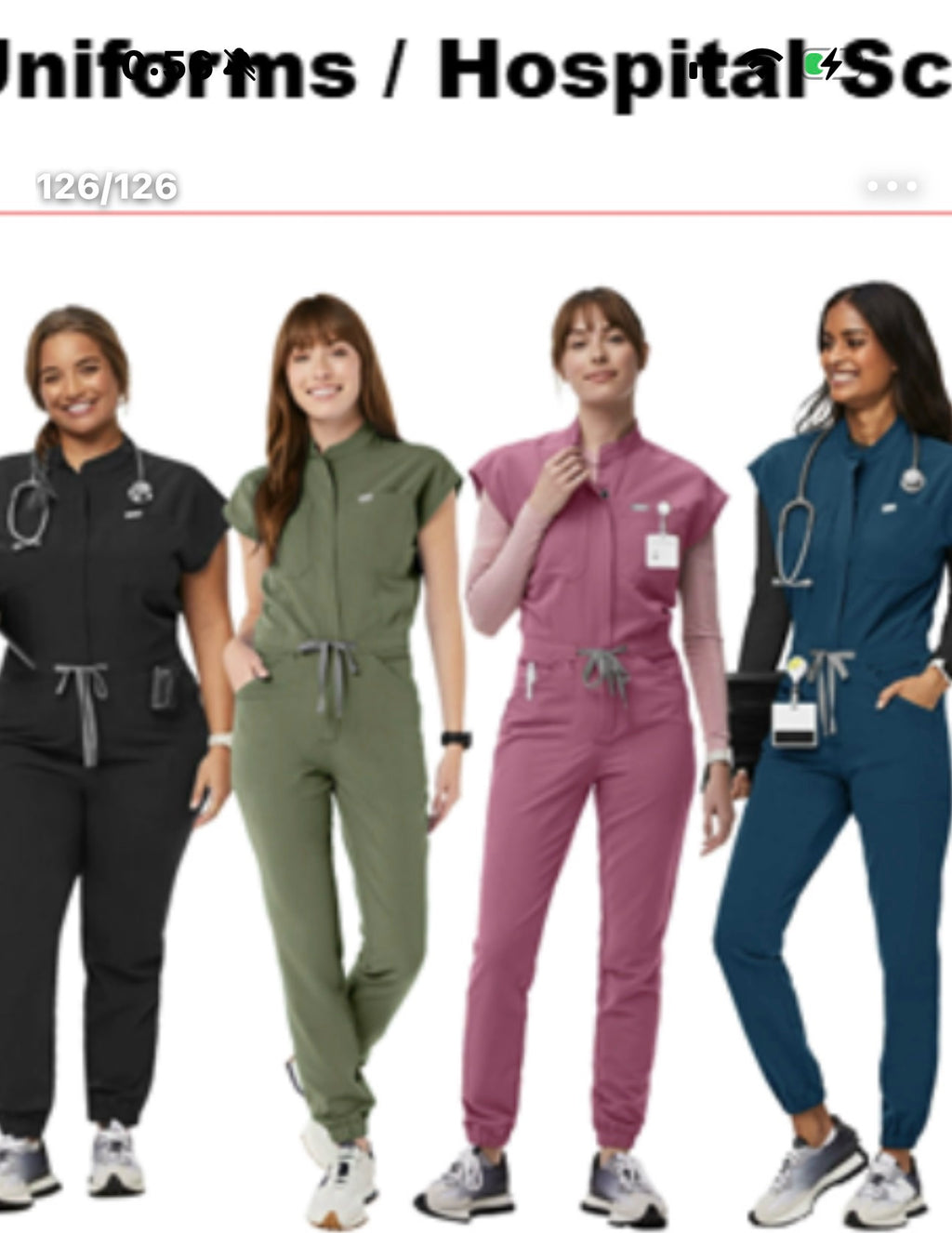 Body by  D'lluxe Scrub Jumpsuit